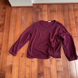 Maroon Pleione Crewneck Sweater, size petite large